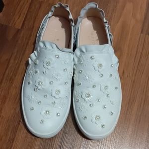 Kate Spade White Leather Sneakers Size 7.5